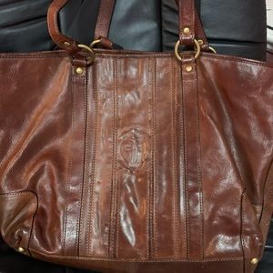 FRYE Jane Totest Brown Leather Handbag NWT